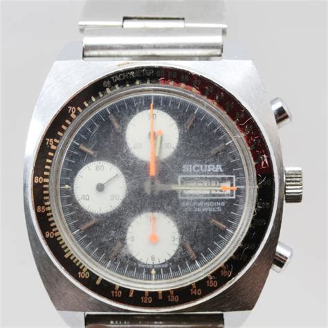 VINTAGE SICURA /BREITLING CHRONO MEN WRISTWATCH 